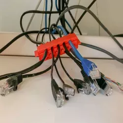 Improved!! v2.0 brock Ethernet Cable Strain Relief, dual row, clamping
