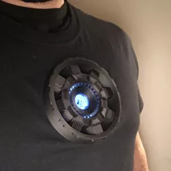 Ironman wearable Arc Reactor costume powered by El Wire