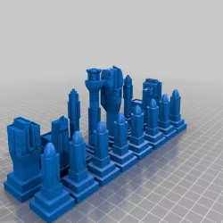 Jogo de Xadrez Goianese / Art Deco Chess Set