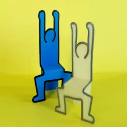 Keith Haring Child Chair - 3D Printed Doll Furniture