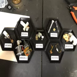Modular Hex wall display with lighting