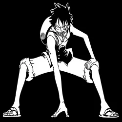 Monkey D Luffy stencil 3