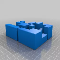 Puzzlecad version of Interlocking Puzzle Cube #1 by dgontier