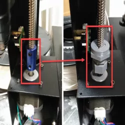 Self-centering tapered-thread Z-axis coupling for Anycubic I3 Mega