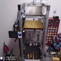 Simple linear rail cube 3D printer with Duet 2 Wifi