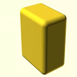 simple way to make rounded 3d blocks and rectangles in open scad