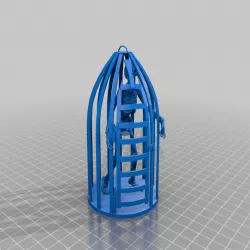 Skeleton in hanging cage