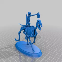 Skeleton on skeleton horse