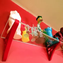 Small 4 in Shelf Bracket with keyhole slot