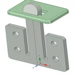 Snap latch for a hinged door