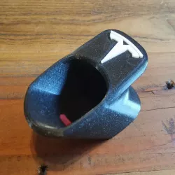 Tesla Charger Organizer with separate logo insert and nub