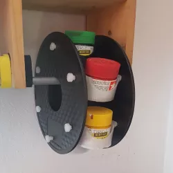 turnable paint holder from empty spool filament