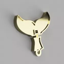 Whale Tail Keychain
