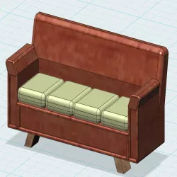 123D design a sofa model