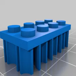 3D printable lego brick
