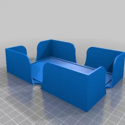 Basic tray for index cards, two sizes, with OpenSCAD source
