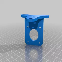 Center support for BMG flying extruder