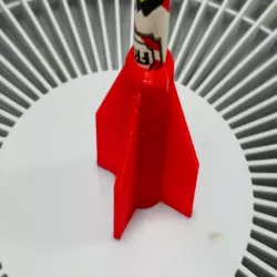 Customizable rocket pencil top