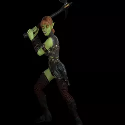 Cute Orc Girl Tabletop Mini