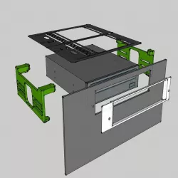 Experimental 5.25" Optical Drive Adapter for Enthoo Evolv X Mid Tower PC Case