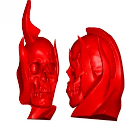 Flaming Skull Refrigerator / Whiteboard Magnets