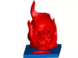 Flaming Skull Tealight Candle Holder