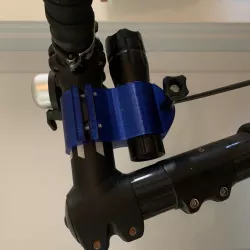 Flashlight stem mount for bike