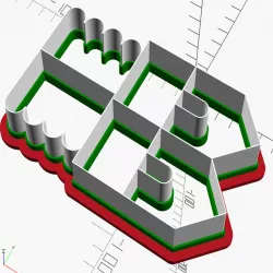 Gingerbread House Cookie Cutter (with OpenSCAD source)