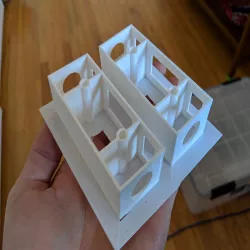 IKEA cabinet spacer block for 10" server rack
