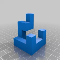 Interlocking Puzzle Cube #2 with split pieces