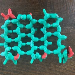 Movable, H-bonded polypeptide - print-in-place