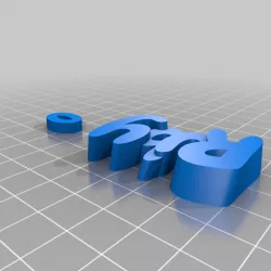 My Customized iamburny's v2  Text - Name Keyring / ruby