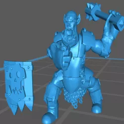 Ork Orc Hevy Armor Mace Shield