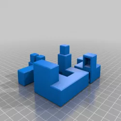 Puzzlecad version of dgontier’s Interlocking Puzzle Cube #2