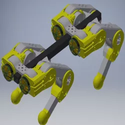 Quadruped with 3D cycloidal Gearboxes
