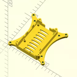 Raspberry Pi 3 100mm and 75mm VESA mount (remix) for M5 screws 