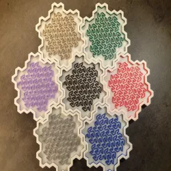 Stackable surface filling Fractal Coaster