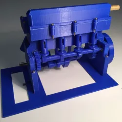 Working 4 Cylinder Air Engine Model
