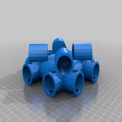 3/4" PCV Cross with 4 Arm Spinner