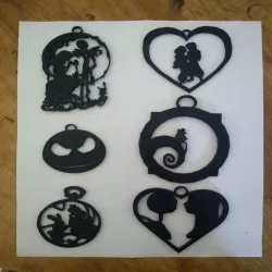 45 Disney Fan Art Silhouette Ornaments