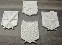 Attack on Titan - Shingeki no Kyojin - Military Emblem Badges