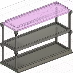 Expandable Desktop Display Shelf