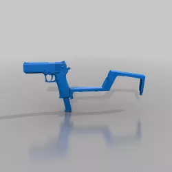 fallout customised pistol - cosplay scale