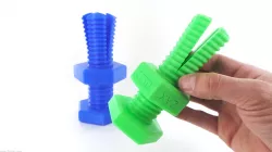 Impossible 3D-printed bolt and nut