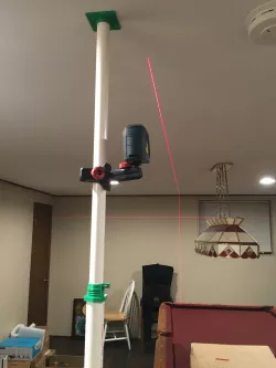 Laser Level Mounting Pole PVC