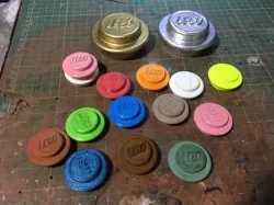 Lego Style Coin, Light, Circle ETC....