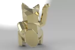 Low Poly Maneki Neko (Japanese Cat)