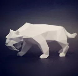 Low Poly Saber Toothed Tiger