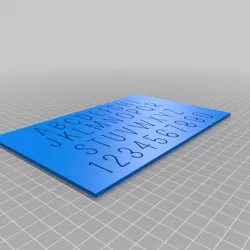 My Customized ABC Stencil in Pompiere 20mm