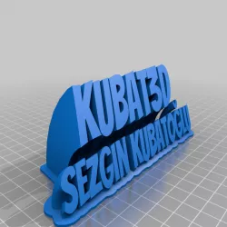 My Customized Sweeping 2-line name plate (text)